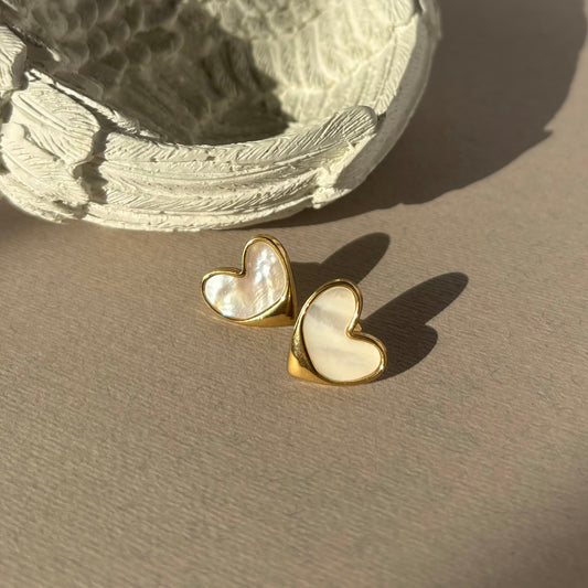 Heart of Pearl studs